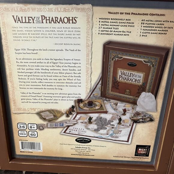 VALLEY OF THE PHARAOHS Bookshelf Board Game 2006 Front Porch Classics - COMPLETE - Picture 7 of 7
